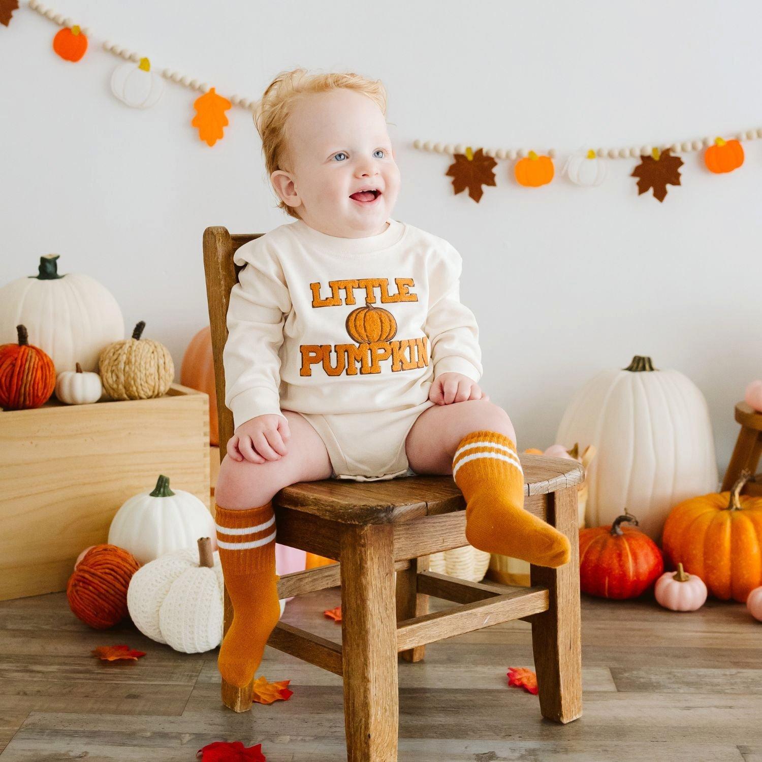 Little Pumpkin Patch Long Sleeve Romper image number 1