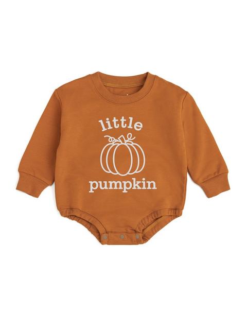 Little Pumpkin Long Sleeve Romper