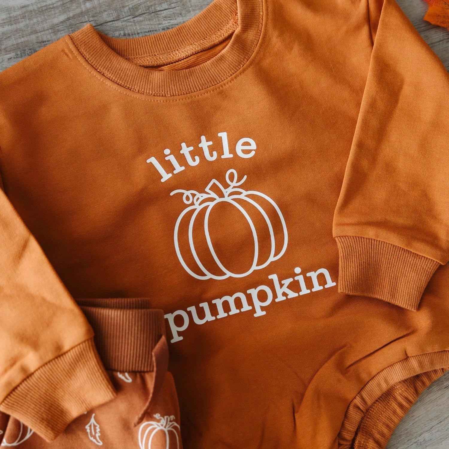 Little Pumpkin Long Sleeve Romper image number 4
