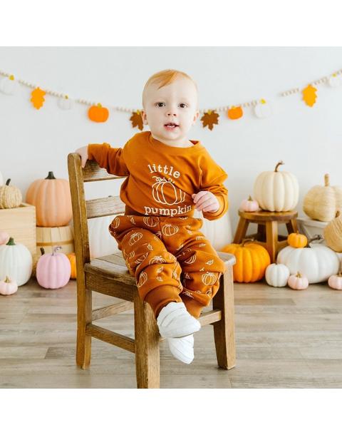 Little Pumpkin Long Sleeve Romper