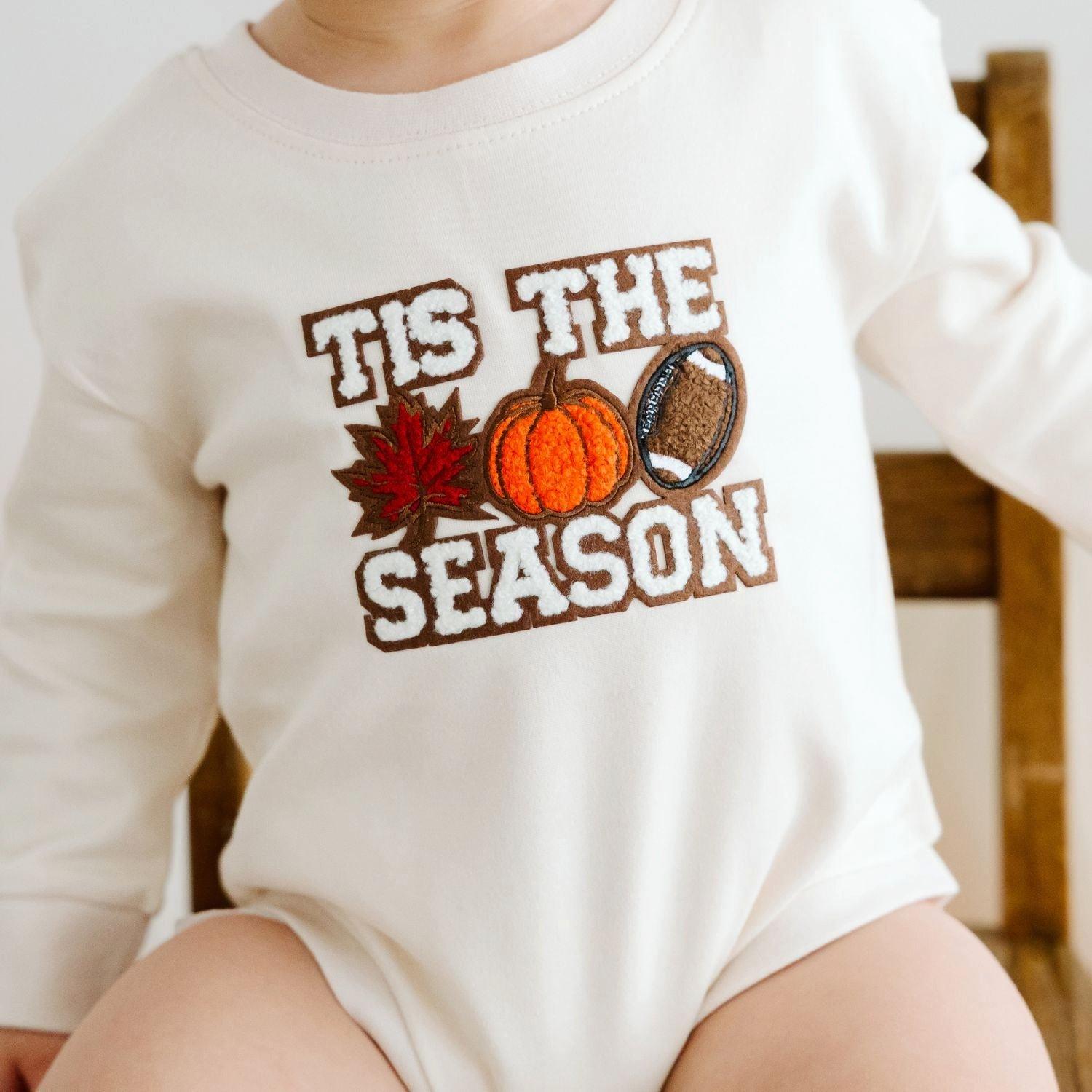Tis The Season Pumpkin Patch Long Sleeve Romper image number 2