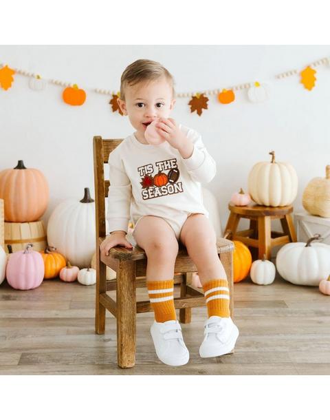 Tis The Season Pumpkin Patch Long Sleeve Romper