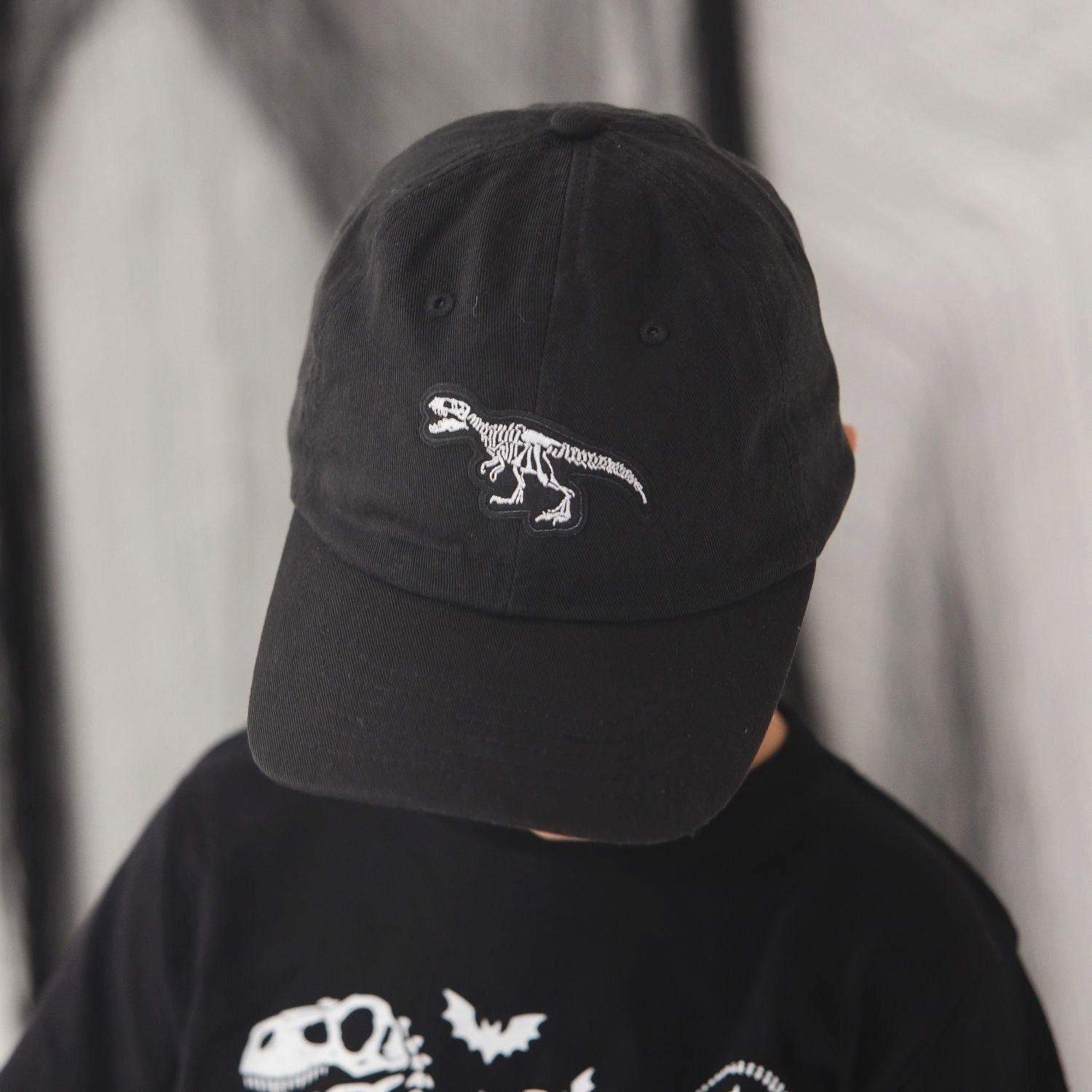 Dinosaur Skeleton Patch Halloween Baseball Hat image number 2
