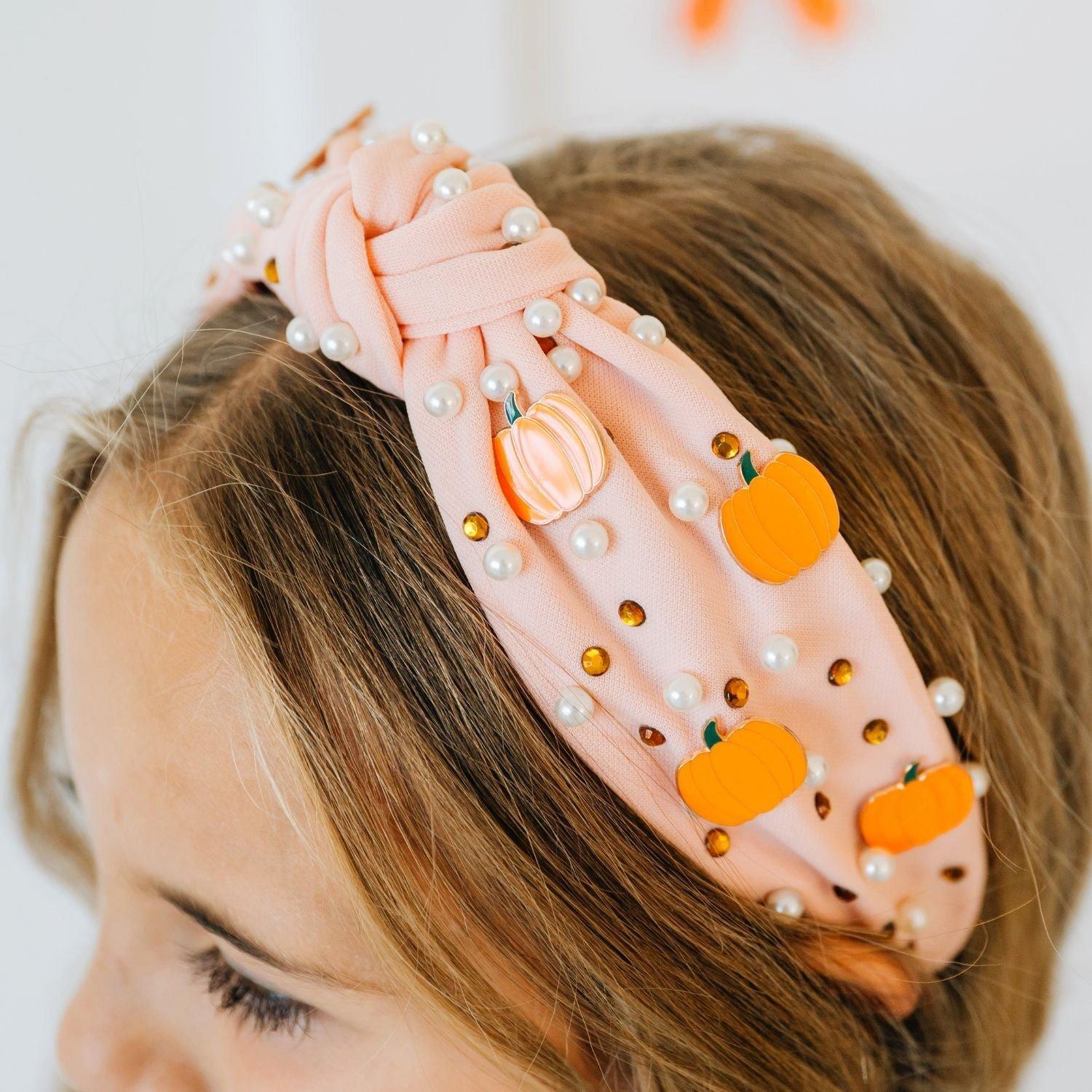 Pumpkin Pearl Gemstone Headband image number 3