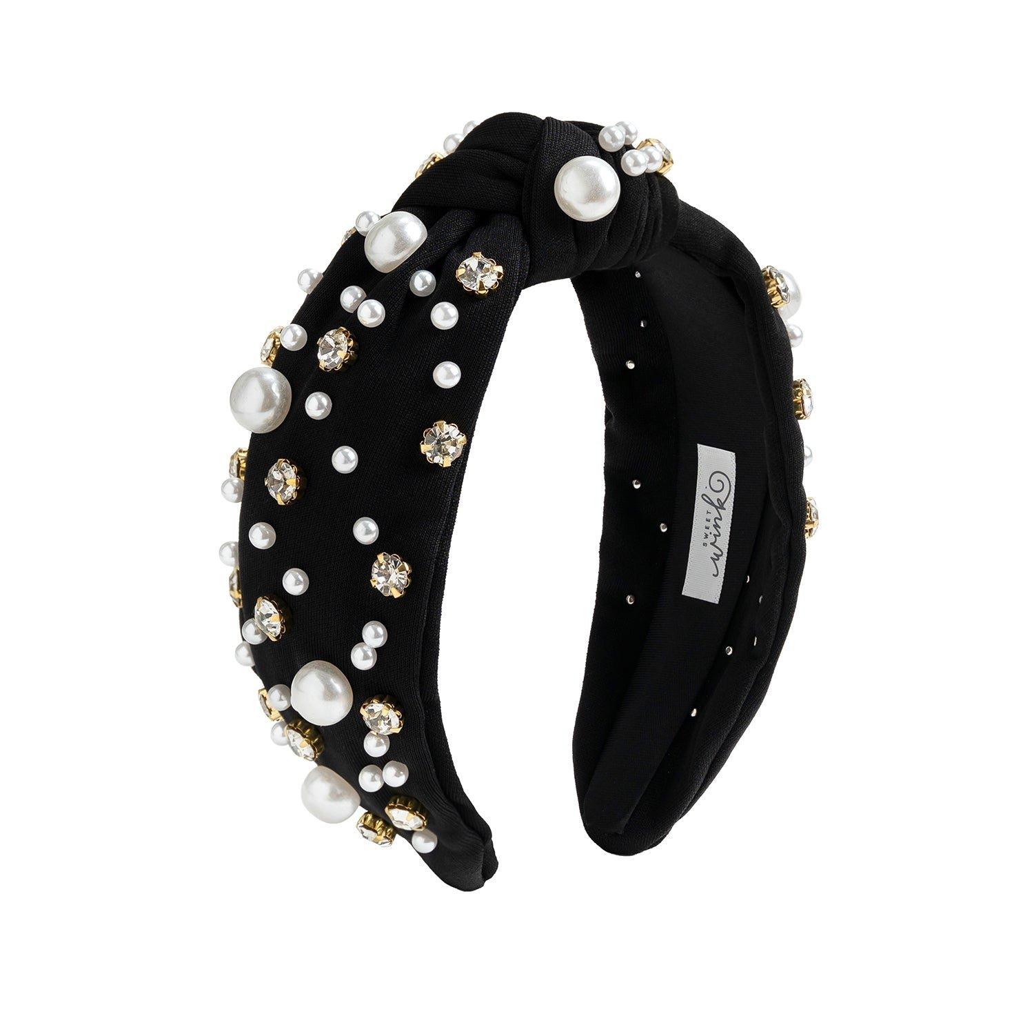 Black Pearl Gemstone Headband image number 0