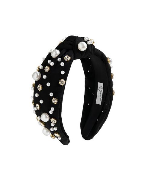 Black Pearl Gemstone Headband