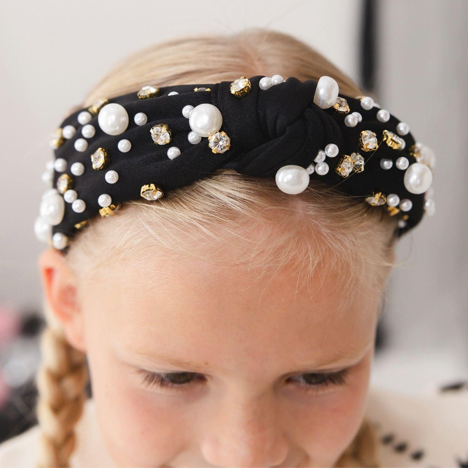 Black Pearl Gemstone Headband image number 2