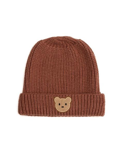 Teddy Bear Patch Beanie