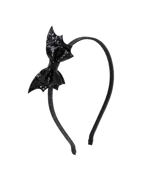Glitter Bat Halloween Bow Headband