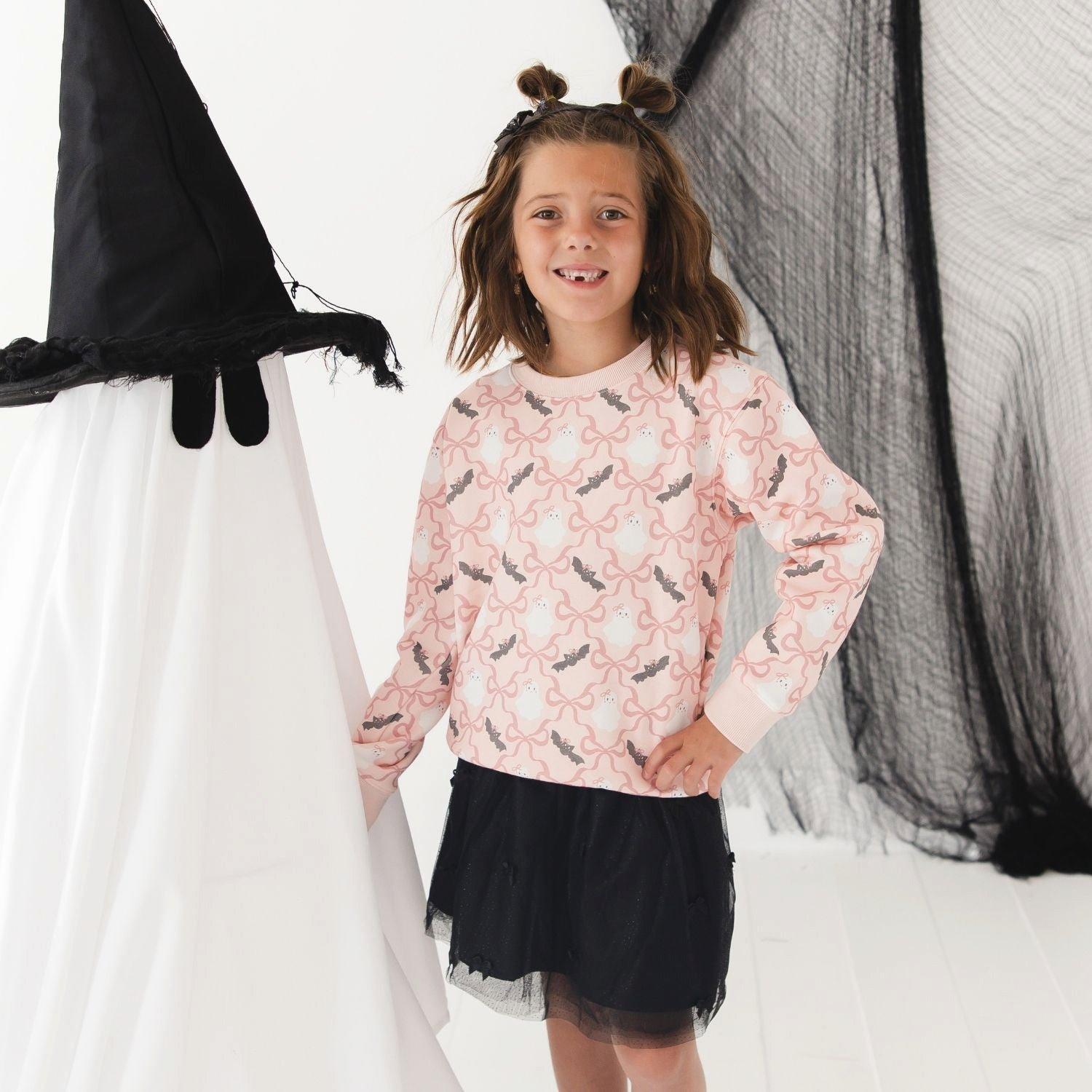 Glitter Bat Halloween Bow Headband image number 2