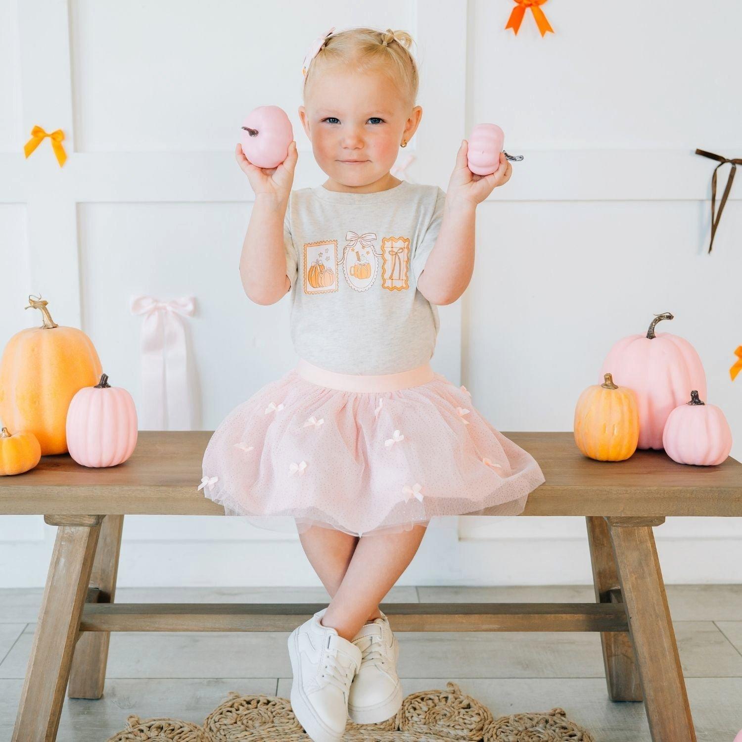 Pumpkin Embroidered Bow Headband