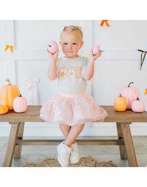 Pumpkin Embroidered Bow Headband