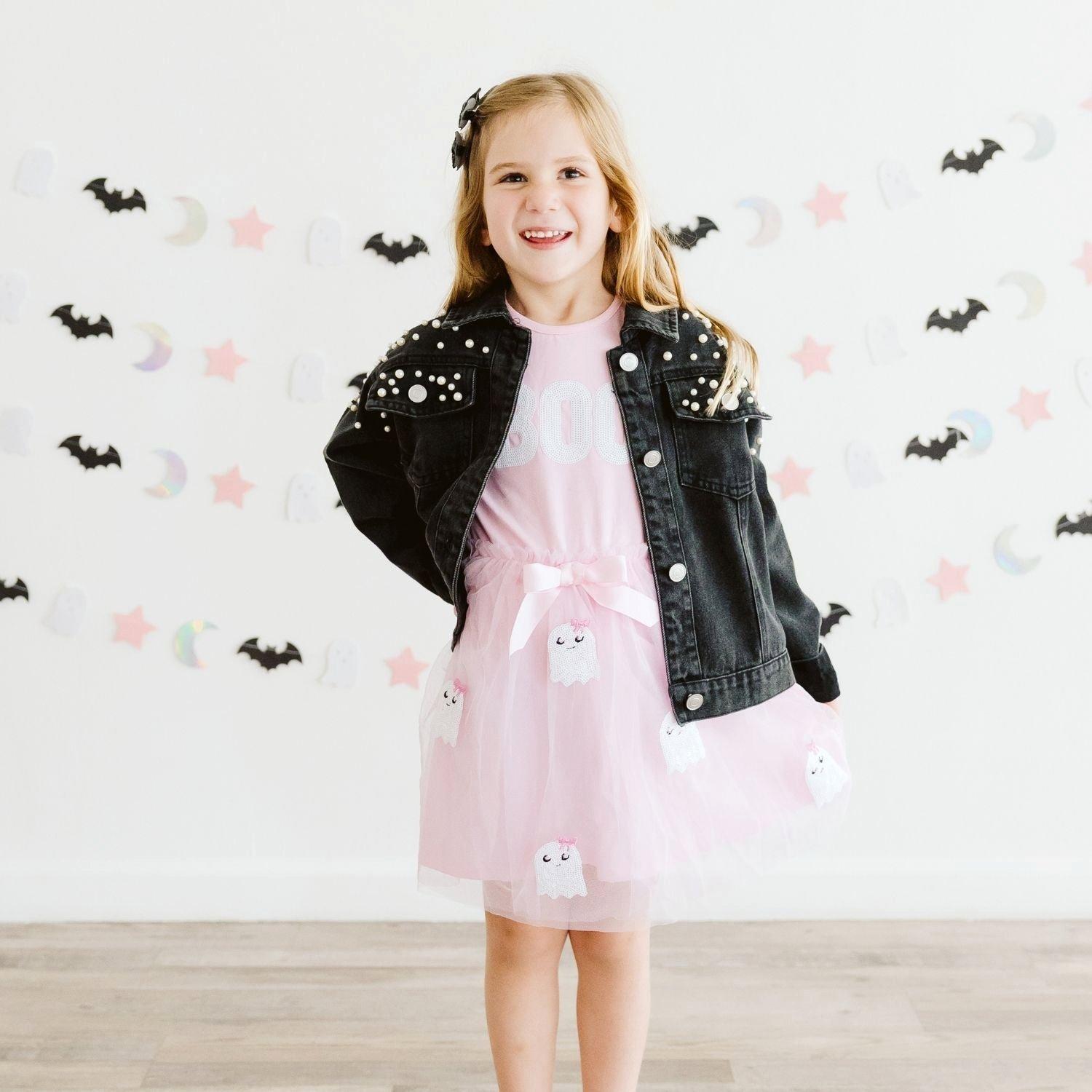Glitter Bat Halloween Bow Clip Set image number 3