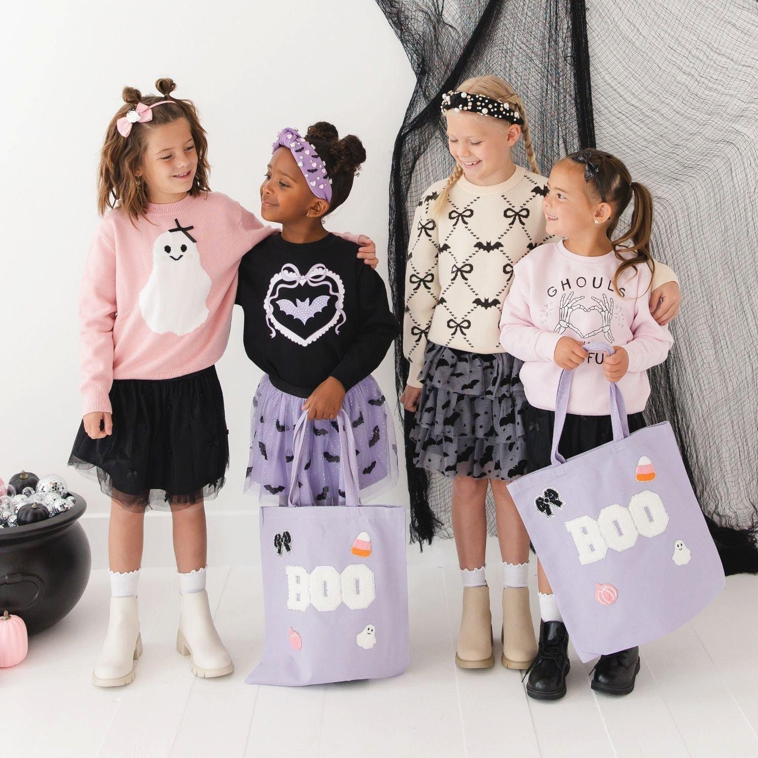 Boo Trick or Treat Patch Halloween Tote image number 3