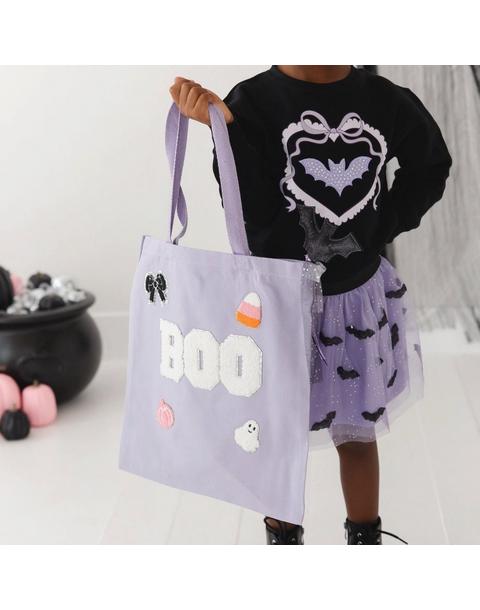 Boo Trick or Treat Patch Halloween Tote