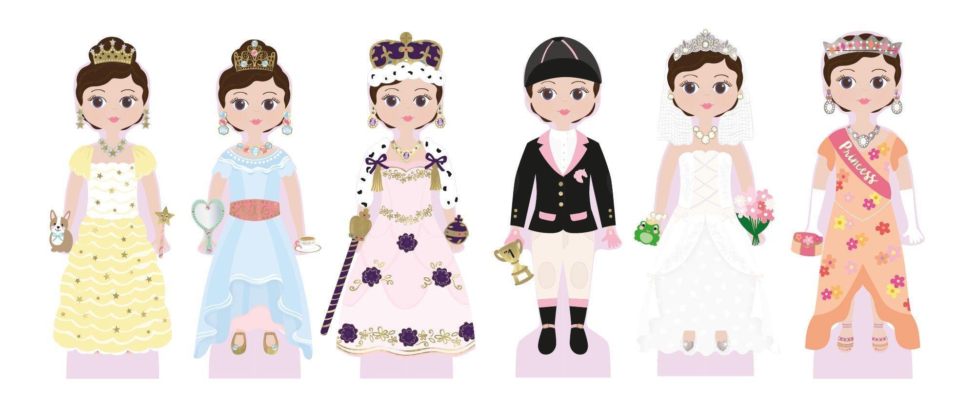 Floss & Rock Charlotte Magnetic Wooden Dress Up Doll Set image number 2