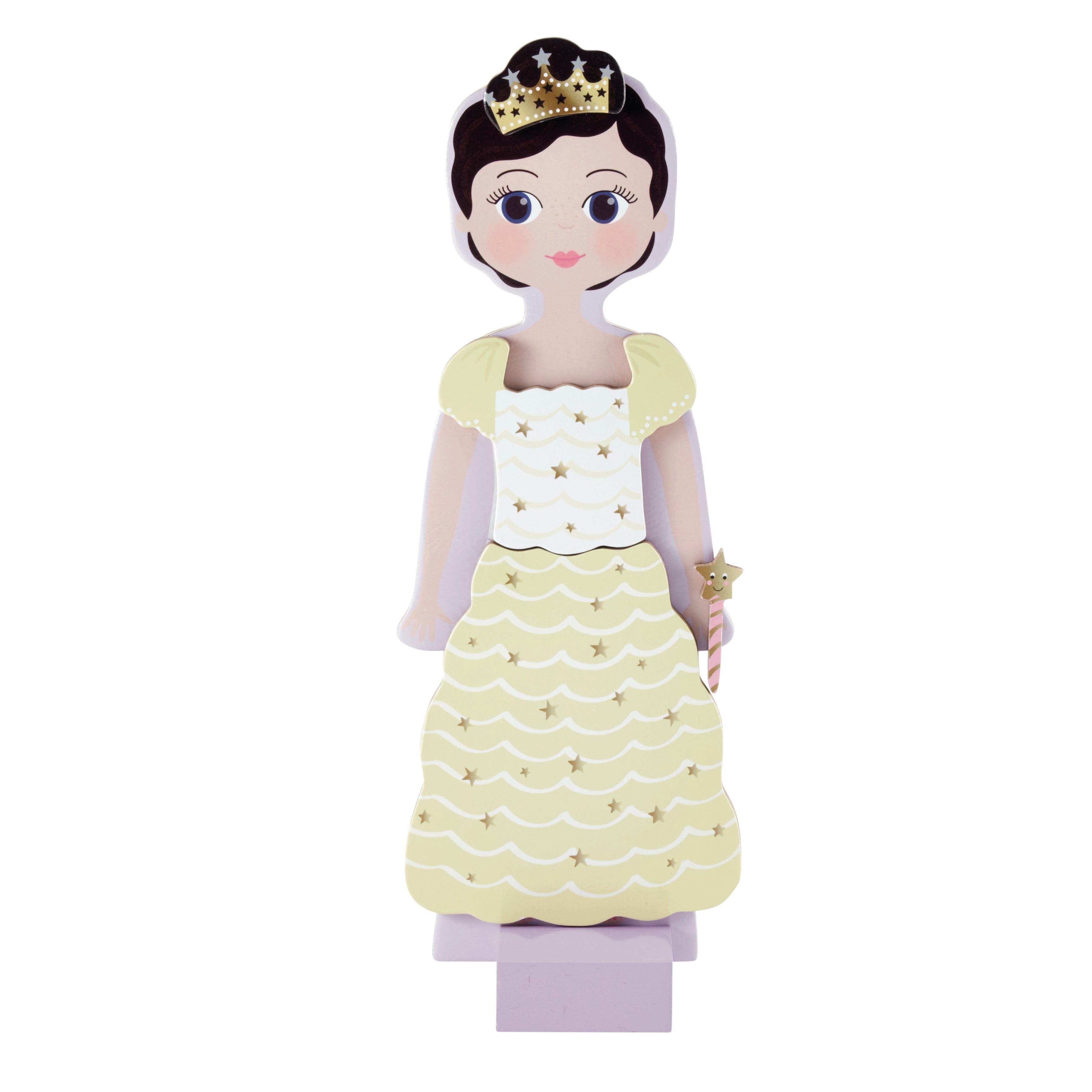Floss & Rock Charlotte Magnetic Wooden Dress Up Doll Set image number 1