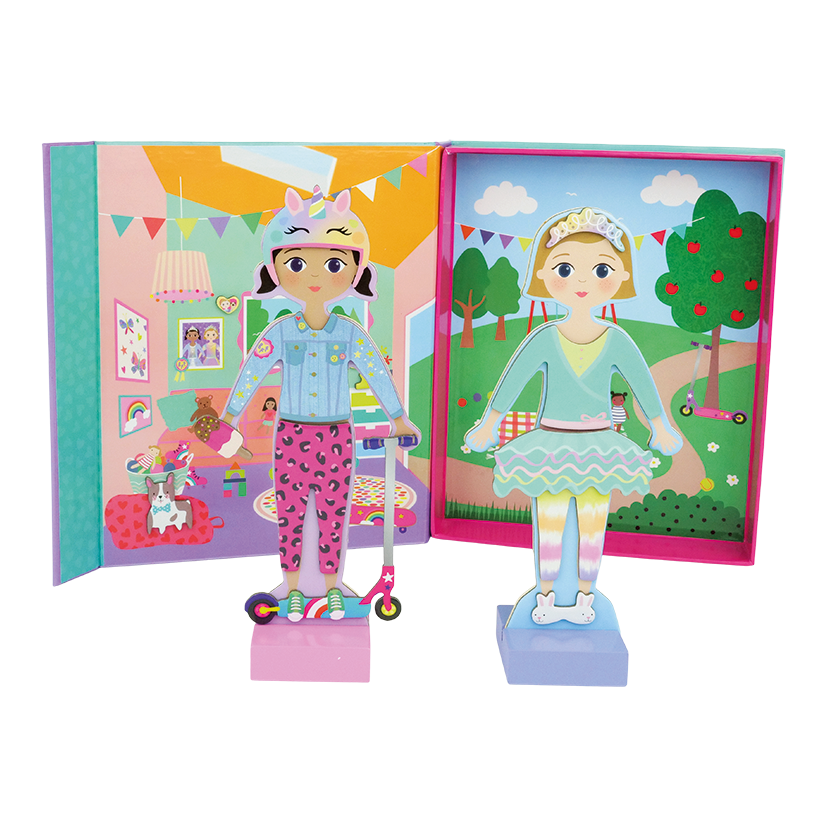 Floss & Rock Best Friends Magnetic Dress Up Doll Set image number 3
