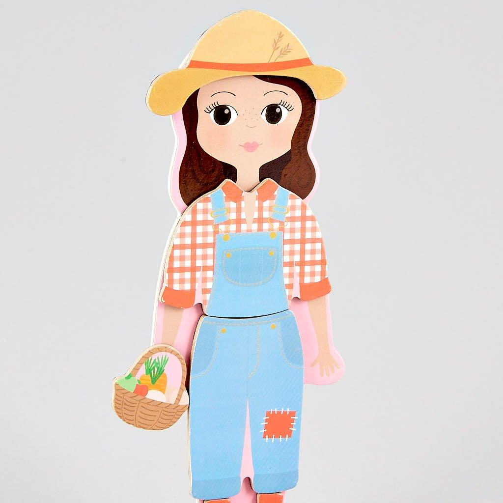 Floss & Rock Sofia Magnetic Wooden Dress Up Doll Set image number 2