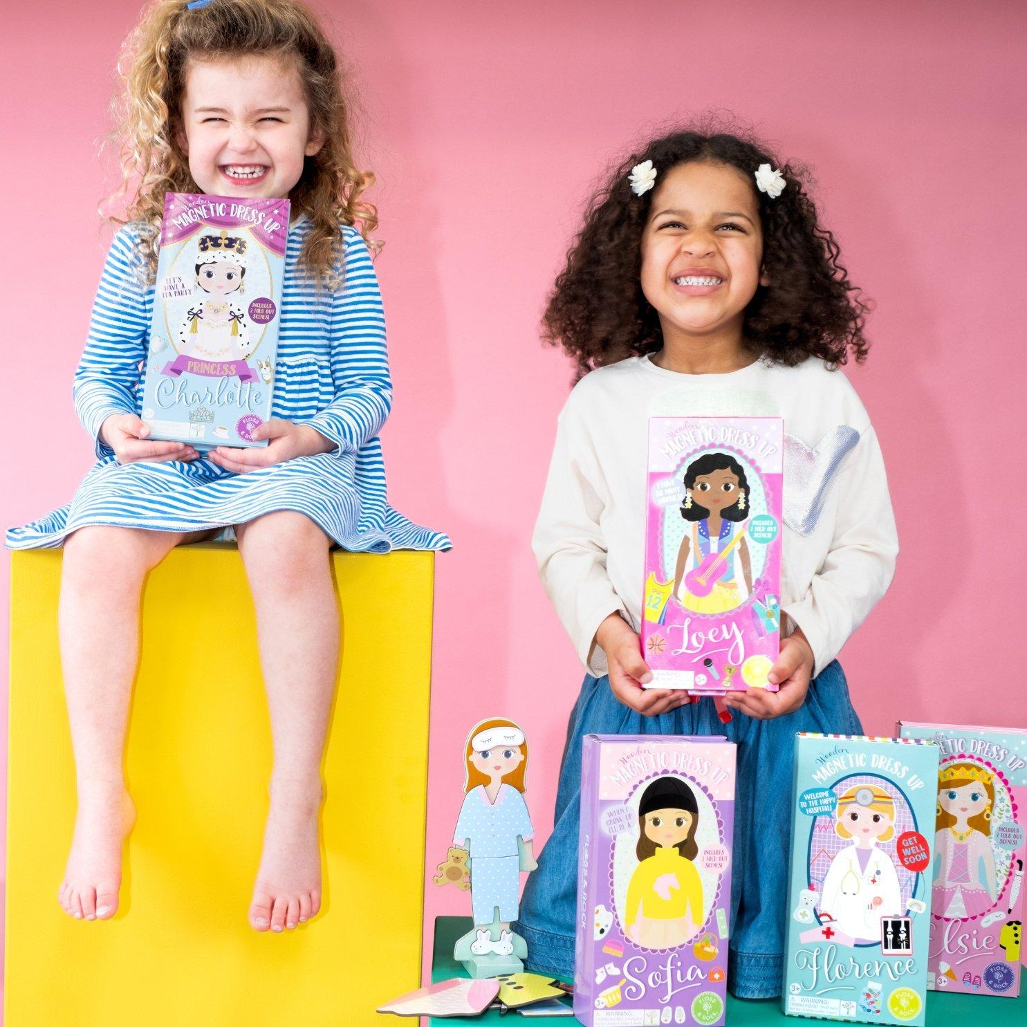 Floss & Rock Sofia Magnetic Wooden Dress Up Doll Set image number 3