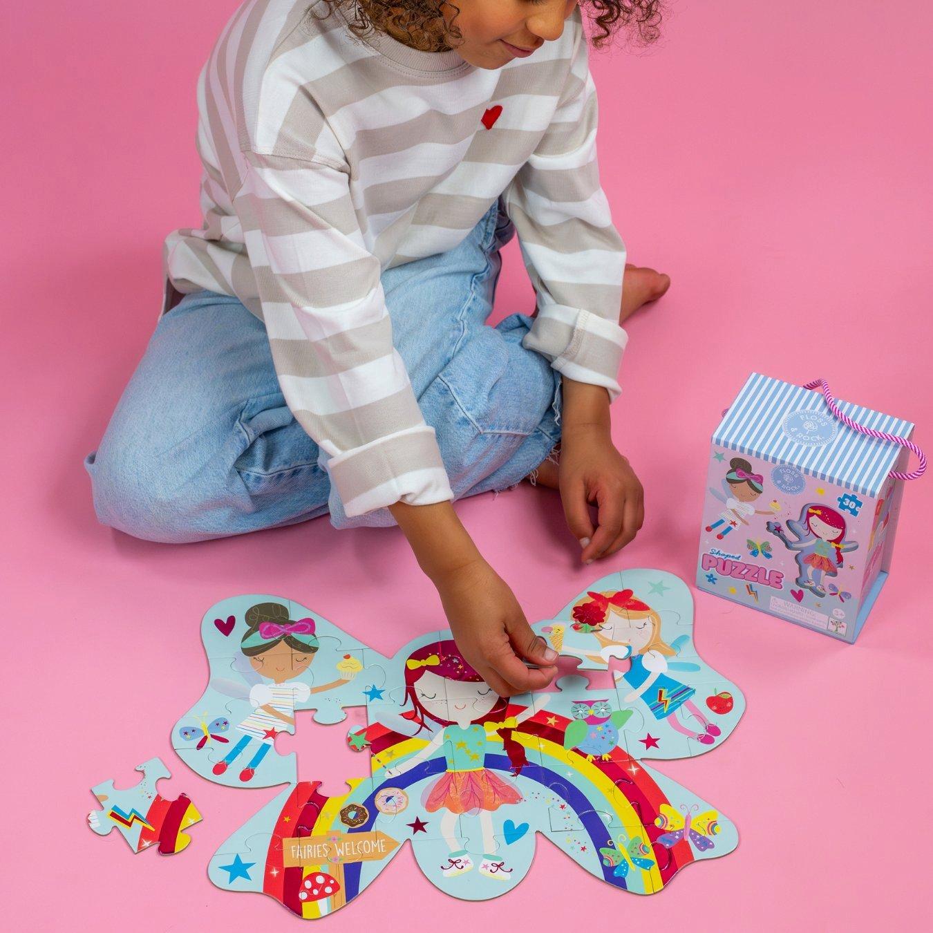 Floss & Rock Rainbow Fairy 30 Piece Shaped Jigsaw Puzzle image number 1