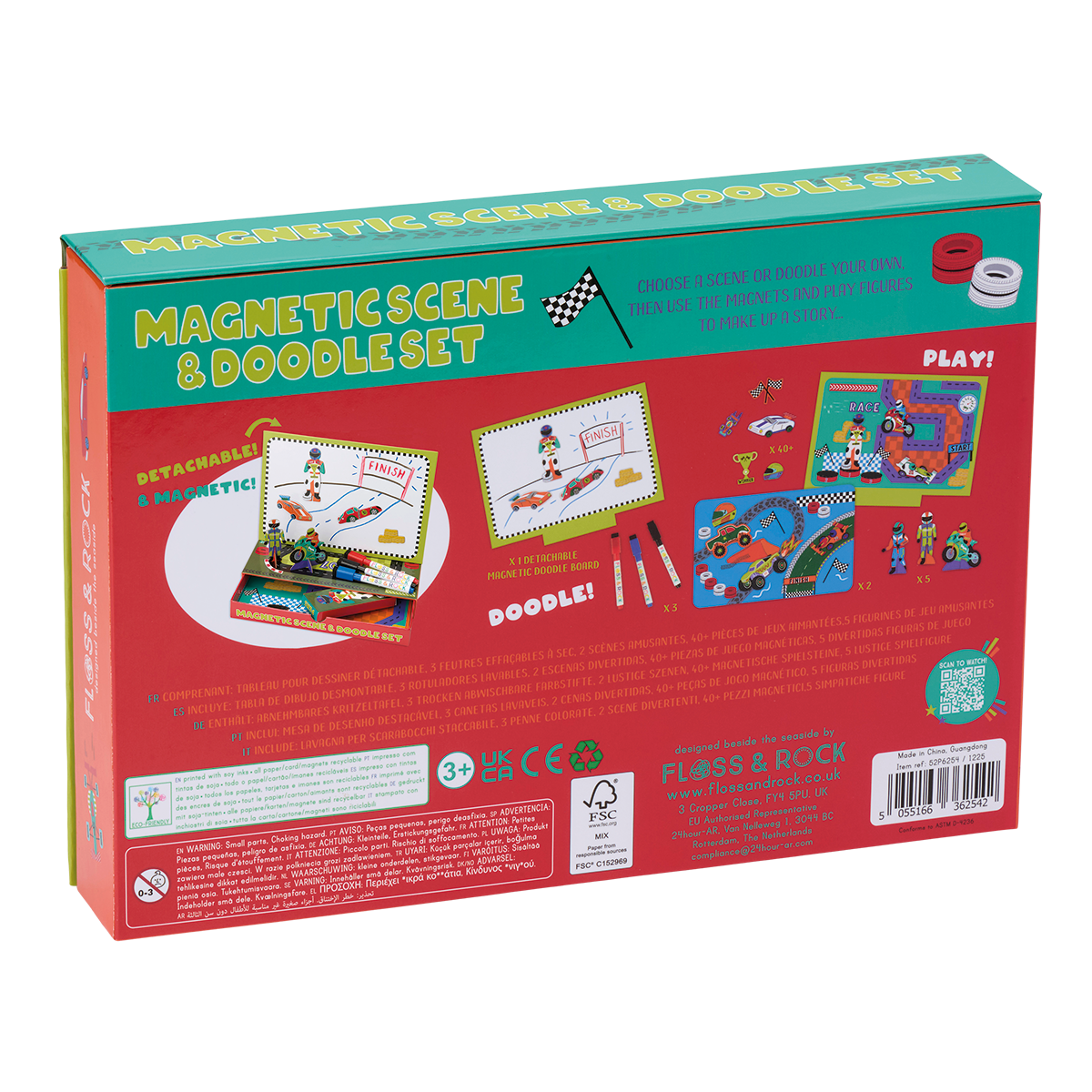 Floss & Rock Cars Magnetic Scene & Doodle Set image number 2