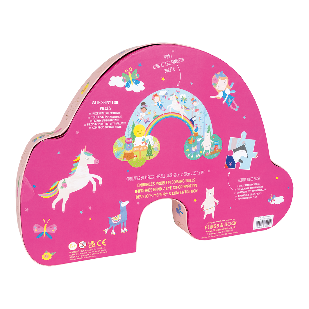 Floss & Rock Rainbow Fairy 80 Piece Jigsaw Puzzle image number 2