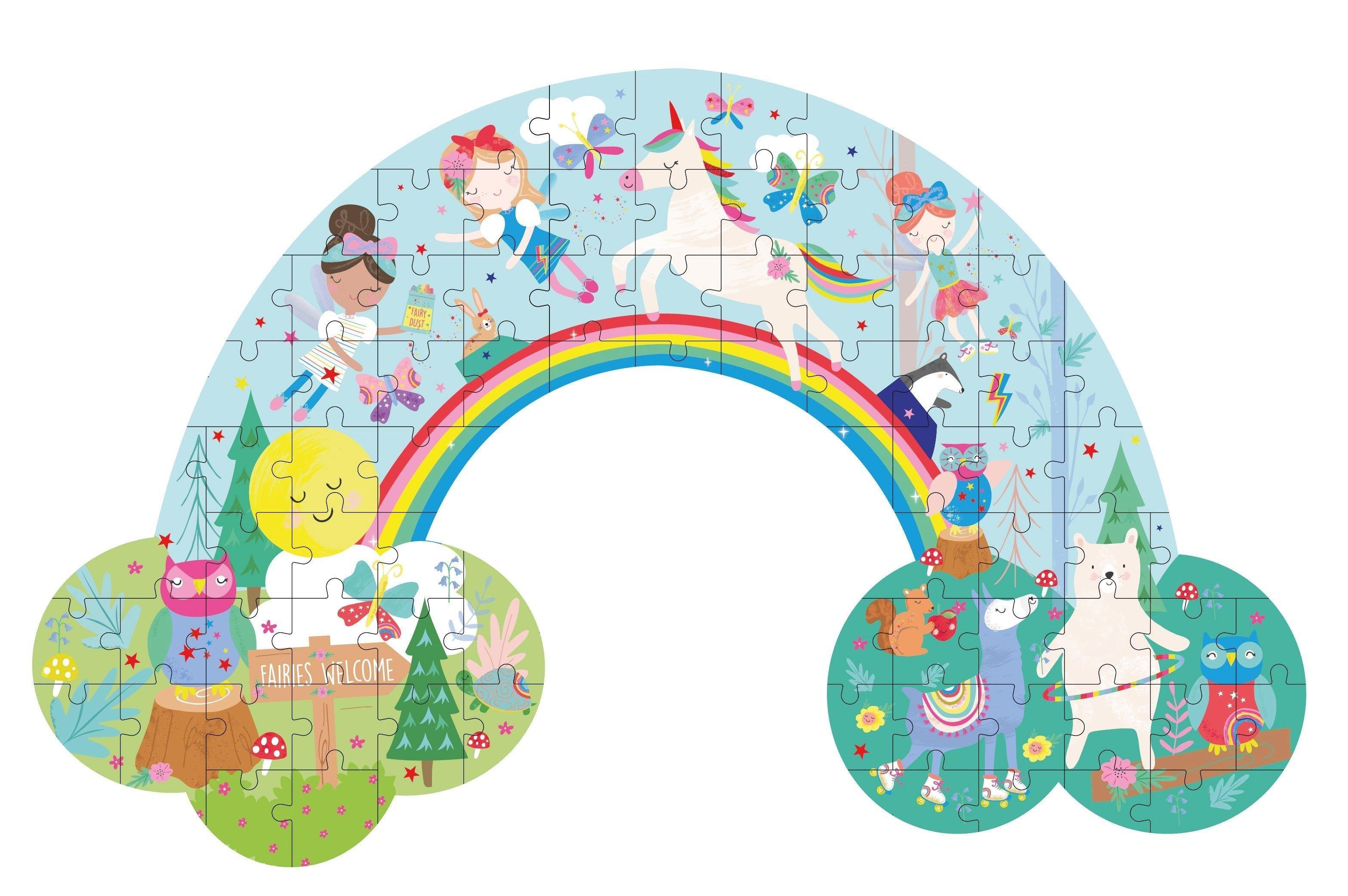 Floss & Rock Rainbow Fairy 80 Piece Jigsaw Puzzle image number 1