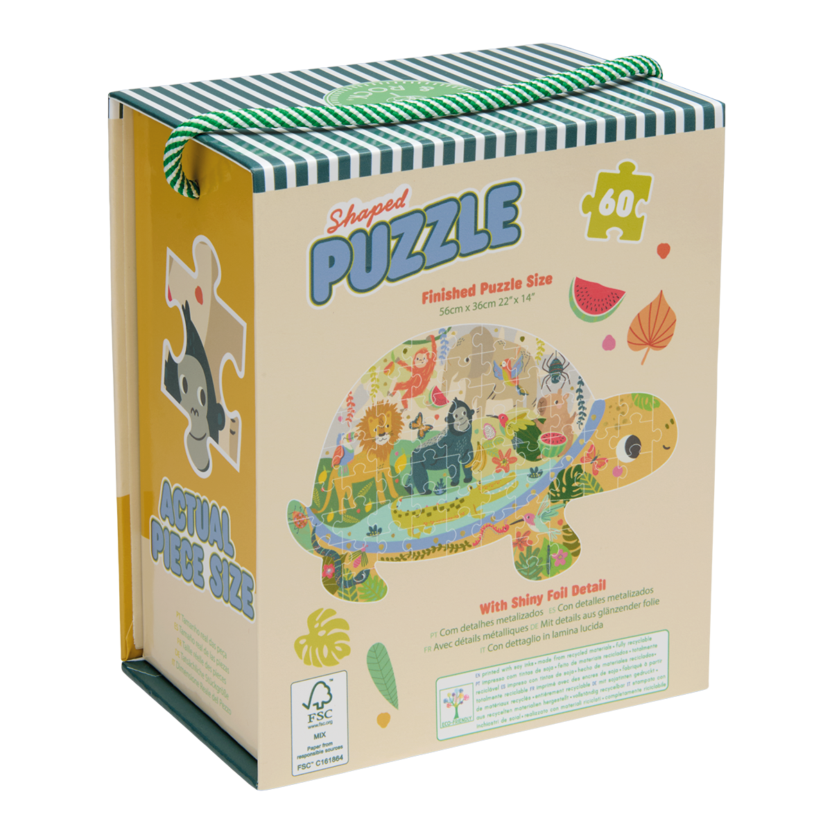 Floss & Rock Jungle 60 Piece Shaped Jigsaw Puzzle image number 2
