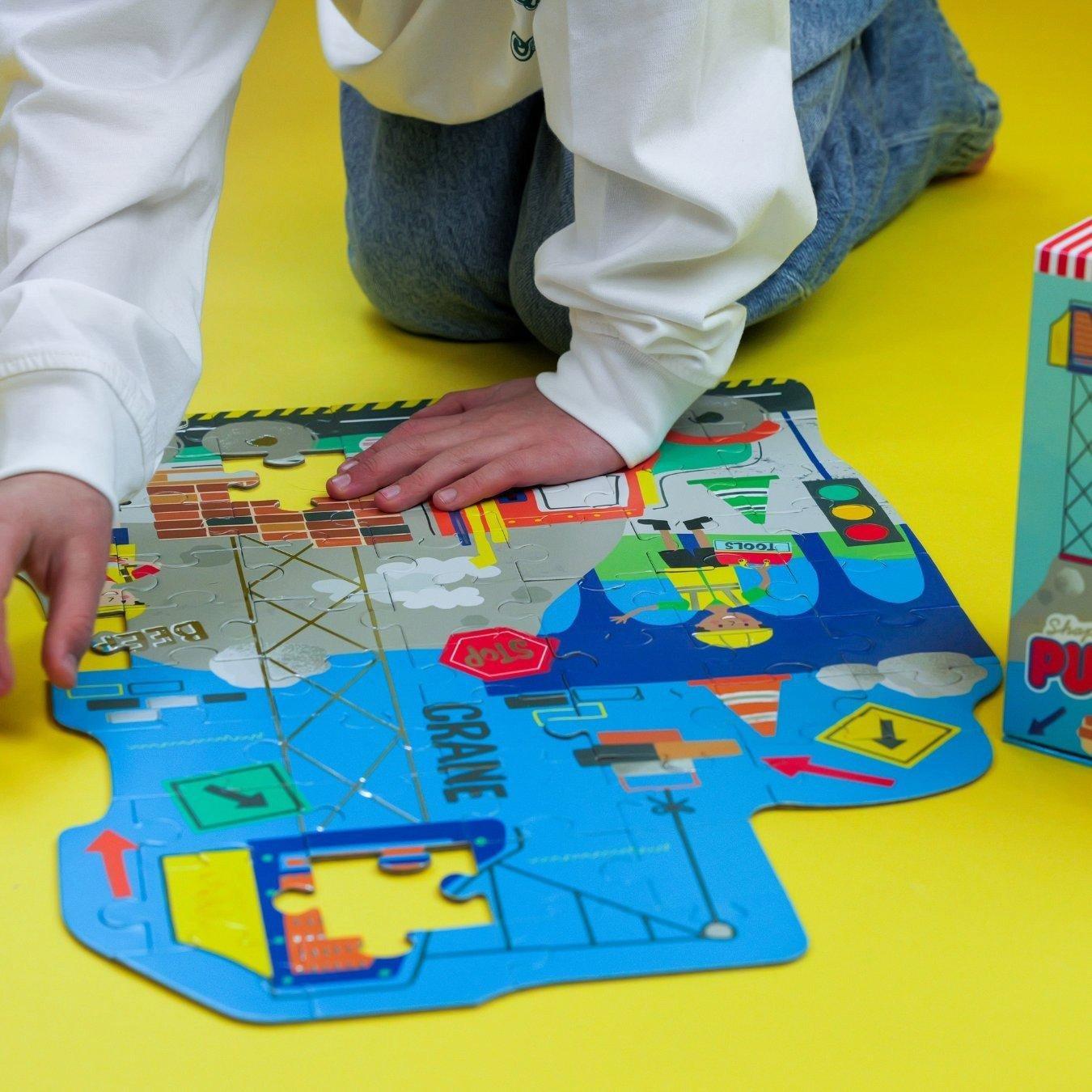 Floss & Rock Construction 60 Piece Shaped Jigsaw Puzzle image number 1