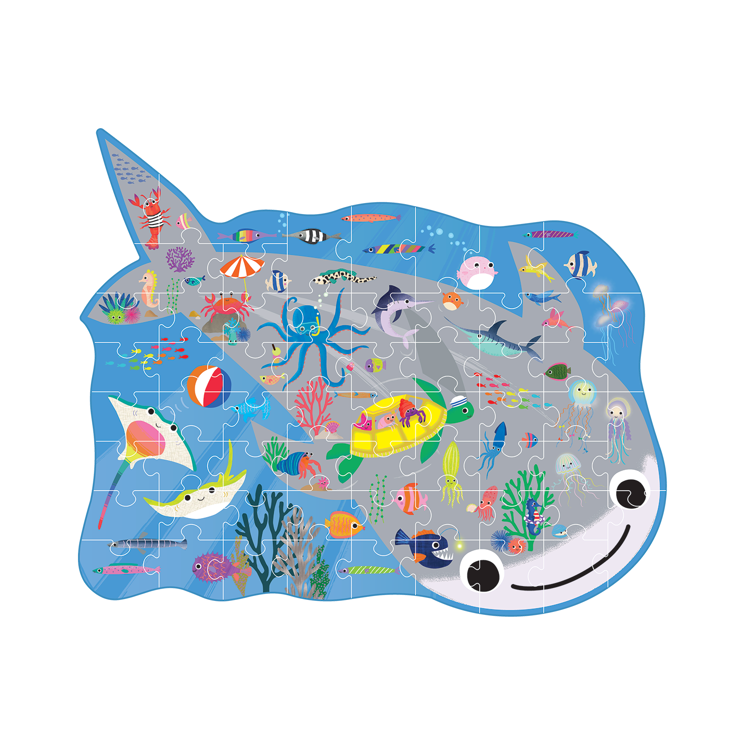 Floss & Rock Ocean 60 Piece Shaped Jigsaw Puzzle image number 2