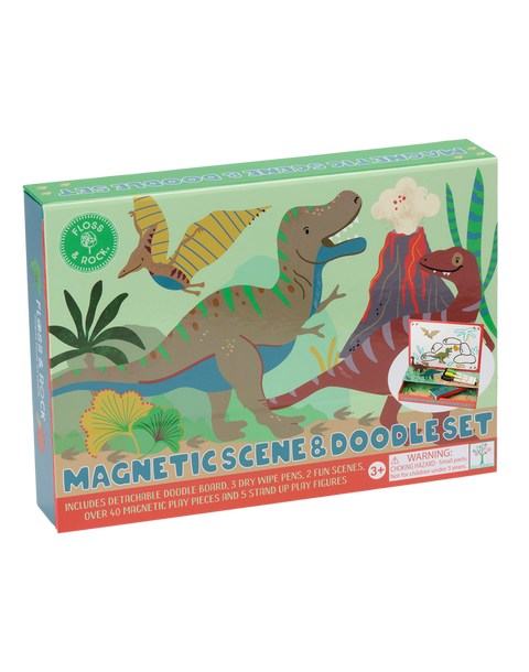 Dinosaur Magnetic Scene & Doodle Set