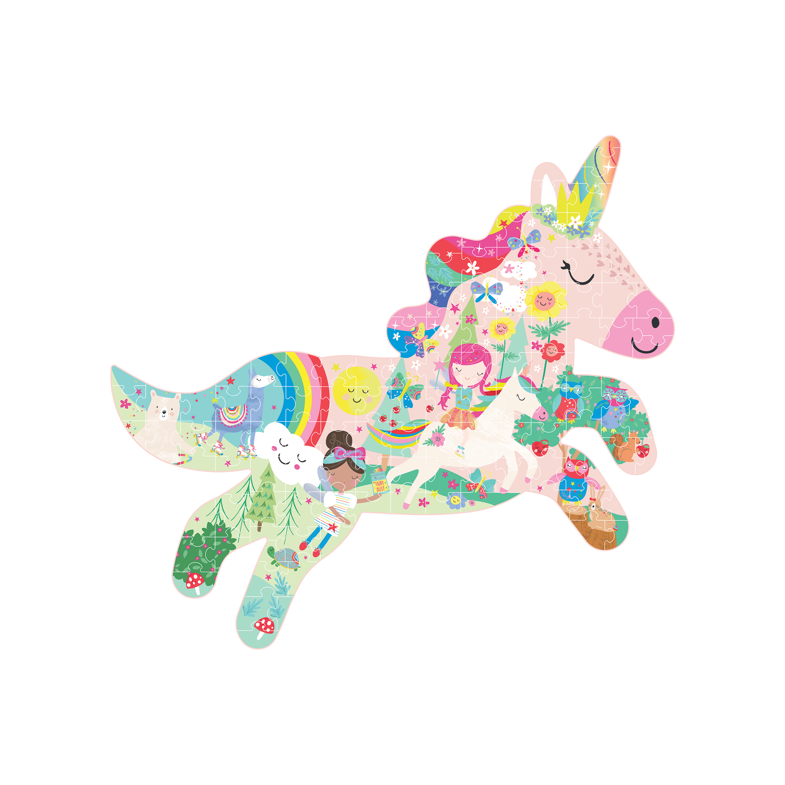 Floss & Rock Rainbow Fairy 120 Piece Shaped Jigsaw Puzzle image number 1