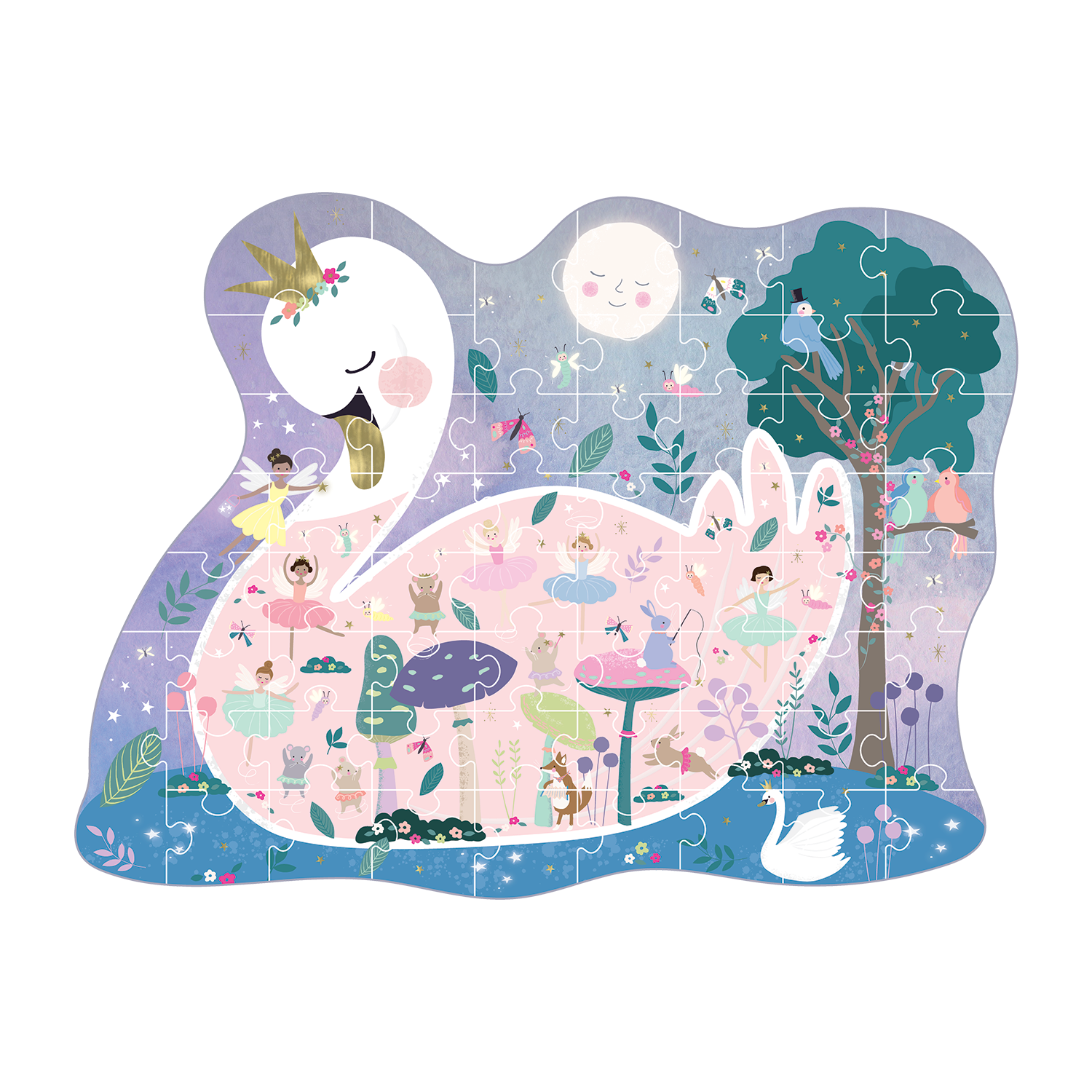 Floss & Rock Enchanted 60 Piece Shaped Jigsaw Puzzle image number 1