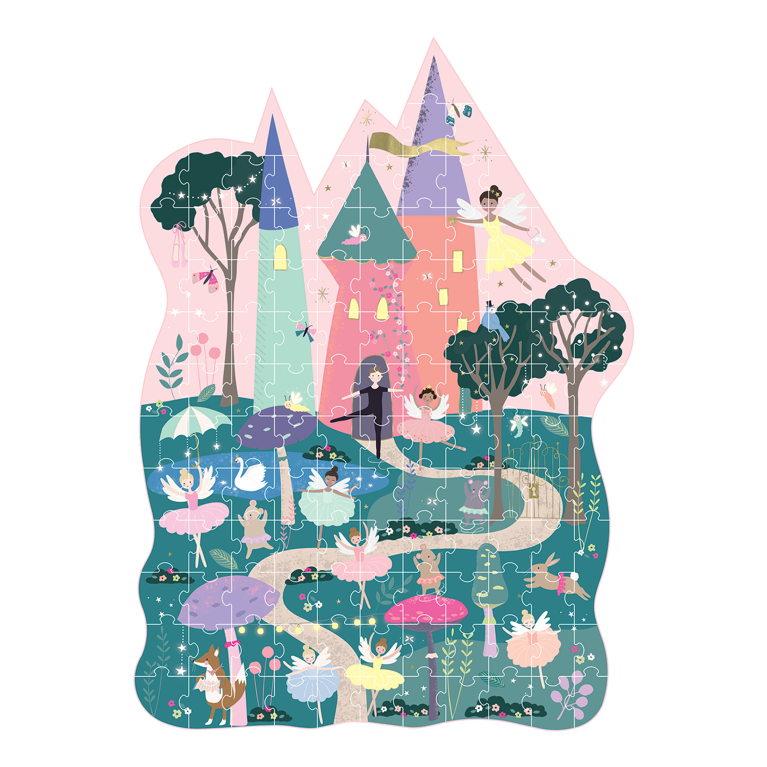 Floss & Rock Enchanted 120 Piece Shaped Jigsaw Puzzle image number 2
