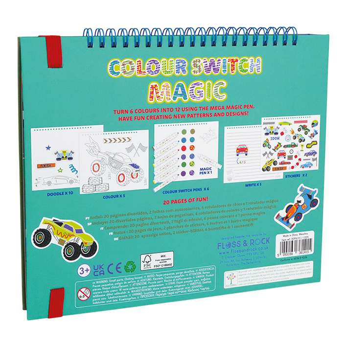 Floss & Rock Cars Color Switch Magic Activity Pad image number 4