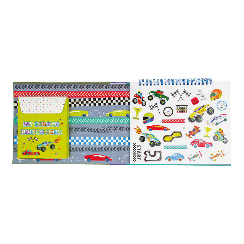 Floss & Rock Cars Color Switch Magic Activity Pad image number 1