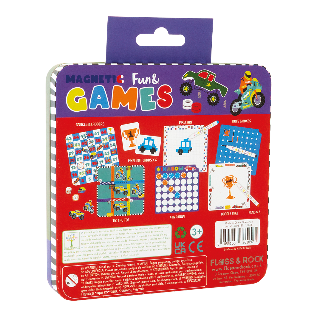 Floss & Rock Cars Magnetic Games Tin image number 2