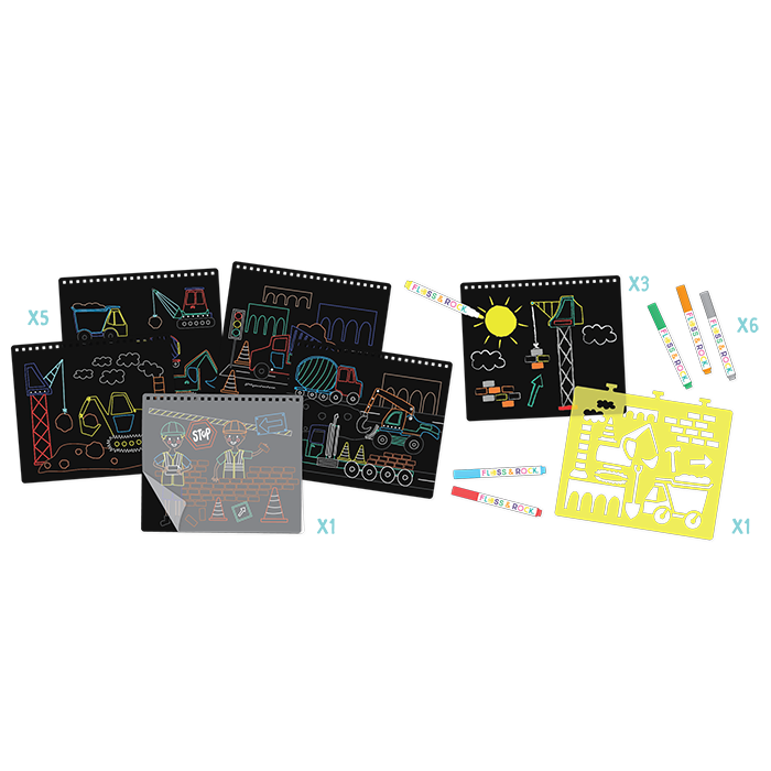 Floss & Rock Construction Chalkboard Sketchbook image number 4
