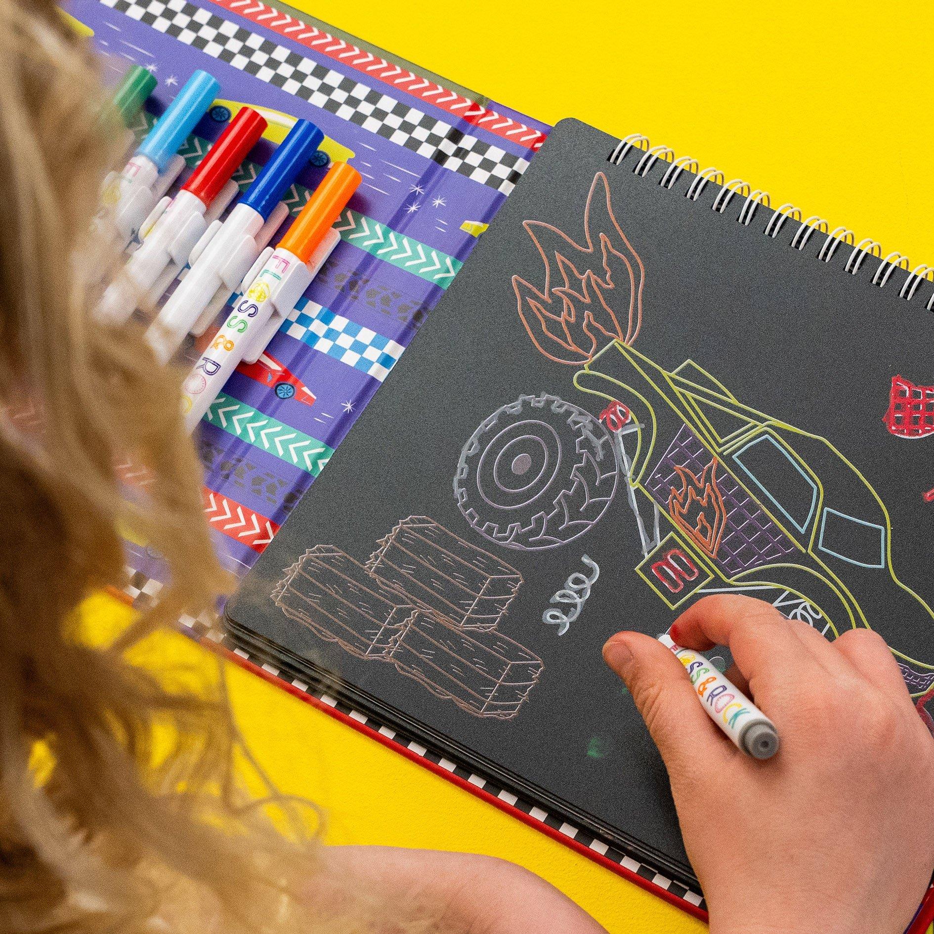 Floss & Rock Cars Chalkboard Sketchbook image number 1