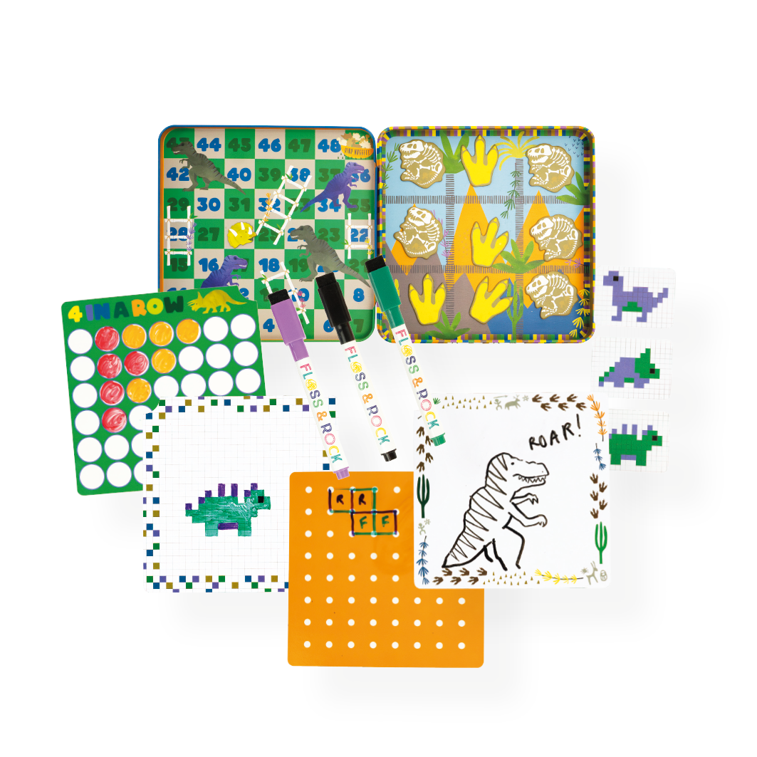 Floss & Rock Dinosaur Magnetic Games Tin image number 2
