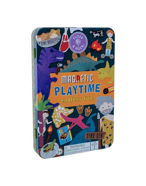 Floss & Rock Dinosaur Magnetic Playtime Tin