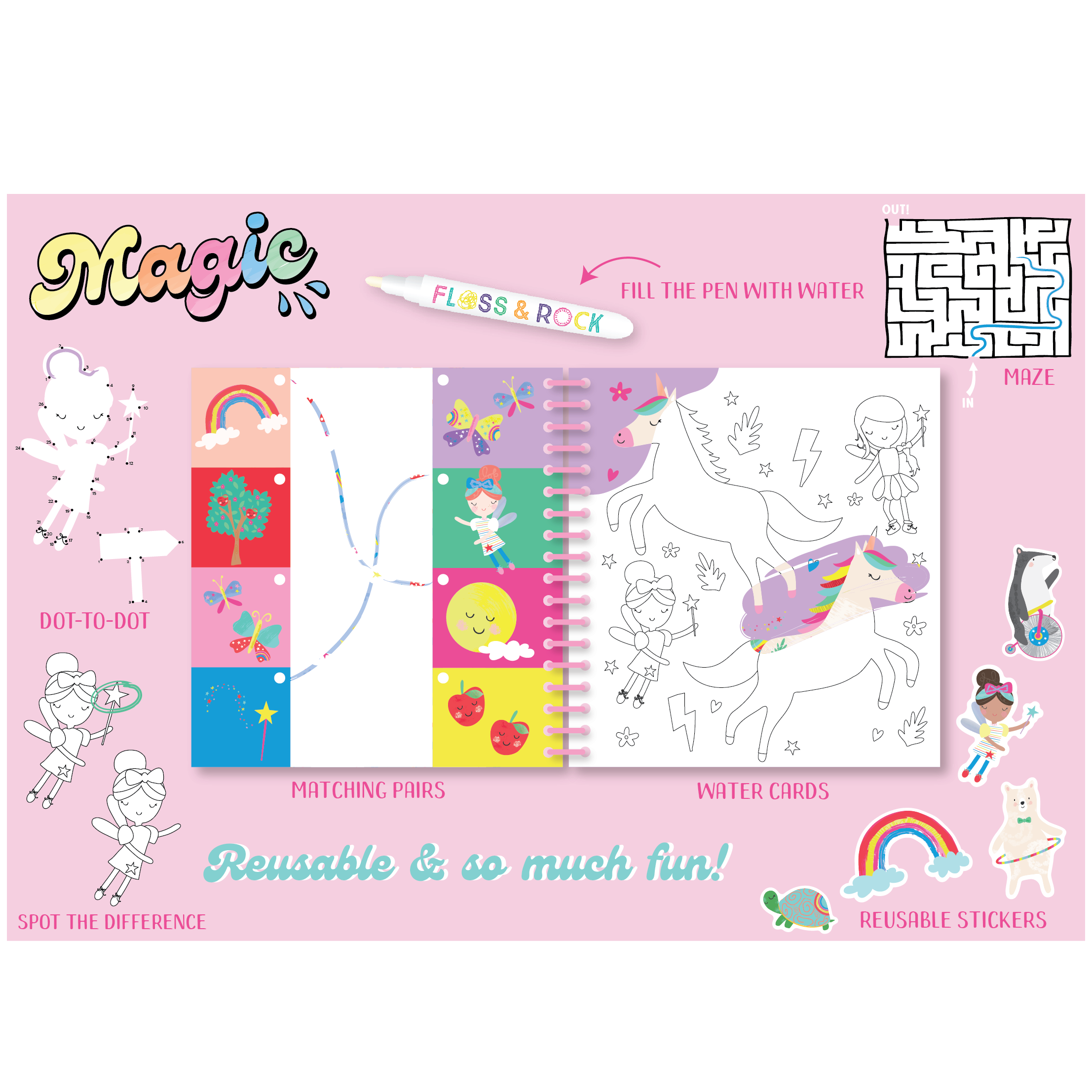 Floss & Rock Rainbow Fairy Magic Multiplay Activity Book image number 1