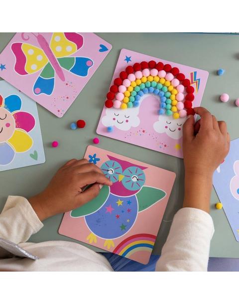 Rainbow Fairy Pom Pom Art