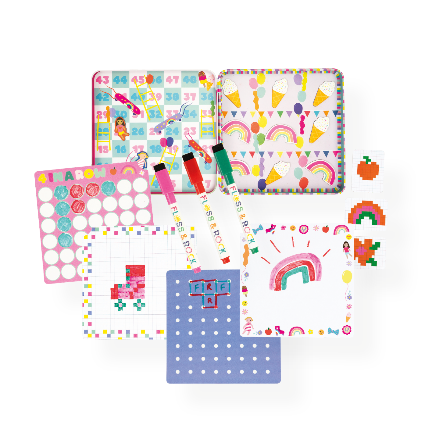 Floss & Rock Best Friends Magnetic Games Tin image number 1