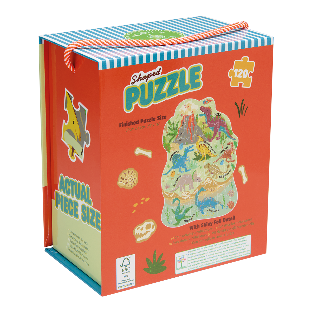 Floss & Rock Dinosaur 120 Piece Shaped Jigsaw Puzzle image number 3