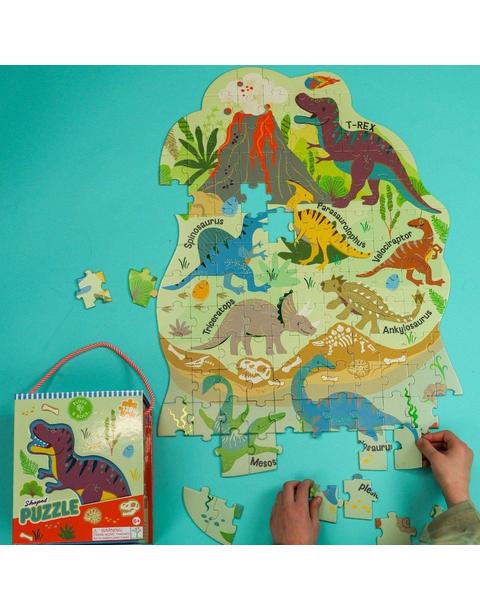 Dinosaur 120 Piece Shaped Jigsaw Puzzle