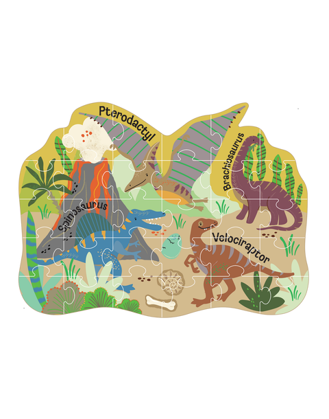 Dinosaur 30 Piece Shaped Jigsaw Puzzle