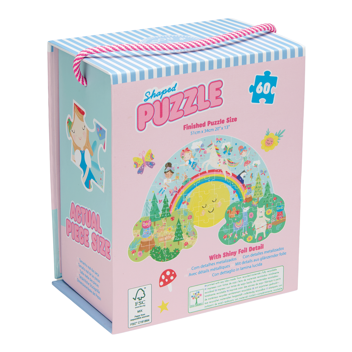 Floss & Rock Rainbow Fairy 60 Piece Shaped Jigsaw Puzzle image number 2