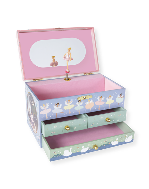 Enchanted 3 Drawer Musical Jewelry Box